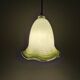 Pendant lamp in multicolored glass. Probably Danish or Swedish from 1970s