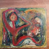 Peinture à l'huile sur carton