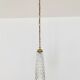 Ensemble de 4 lampes suspendues en verre cristal