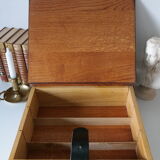 Solid oak box book shape