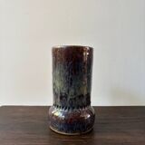 Vintage ceramic vase sign blue purple