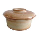 Beige stoneware vegetable dish by Grès de France 1970