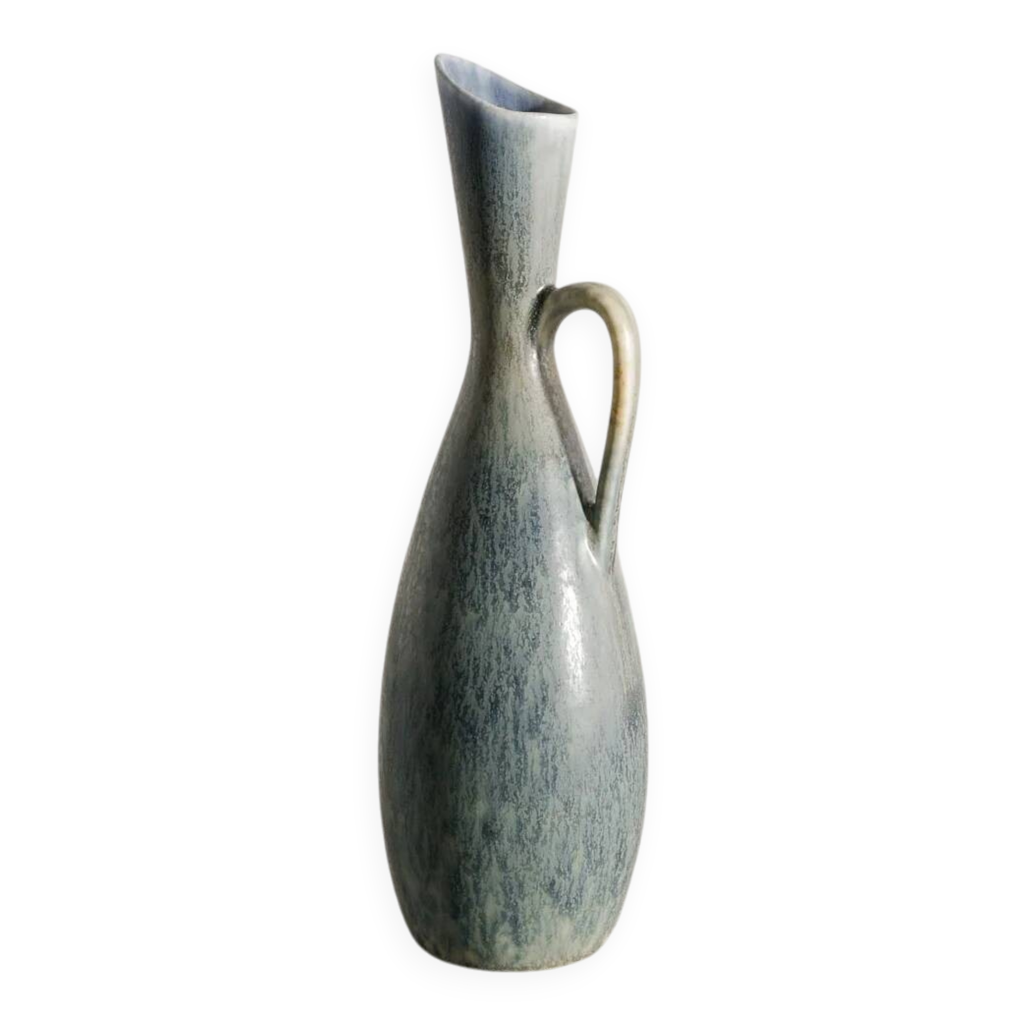 Vintage Swedish Mid Century Blue Pitcher by Carl-Harry Stålhane, 1950s