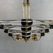 Vintage Bakalowits & Sohne black/gold hexagon chandelier