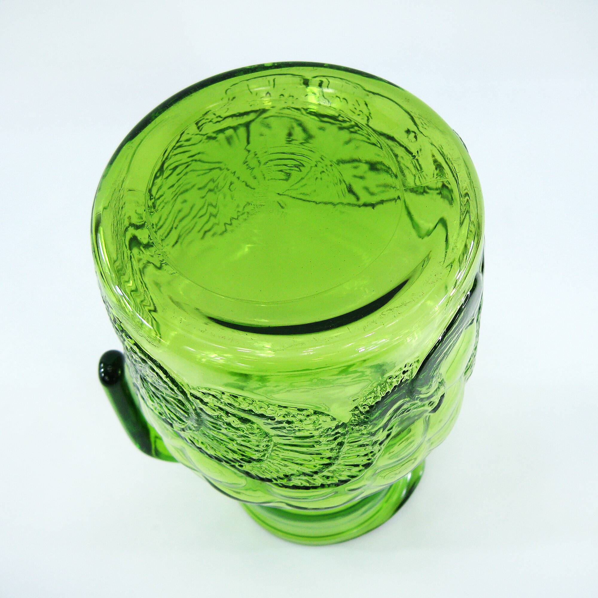 Green molded glass pitcher - Bormioli Fidenza made in Italy - vintage 60's