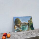 Oil knife painting landscape