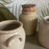 Unbleached ceramic pots