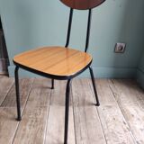 Children's chair formica faux wood good vintage design