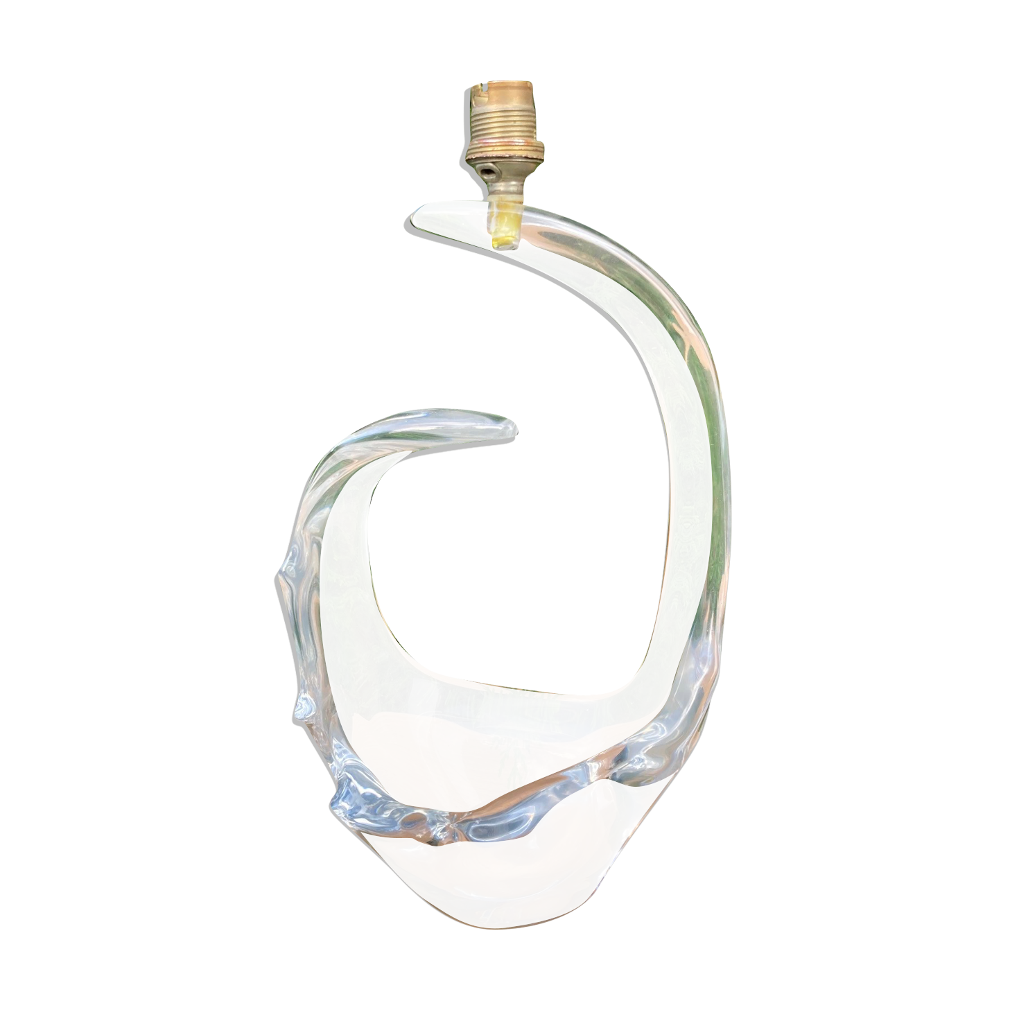 Crystal lamp foot signed Schneider France 2,618 Kg - for 38 cm high