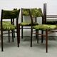 vintage set x6 teak chairs palm trees