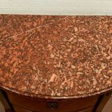 Commode demi lune de style Louis XV en marqueterie XX siècle