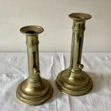 Lot de 4 bougeoirs anciens