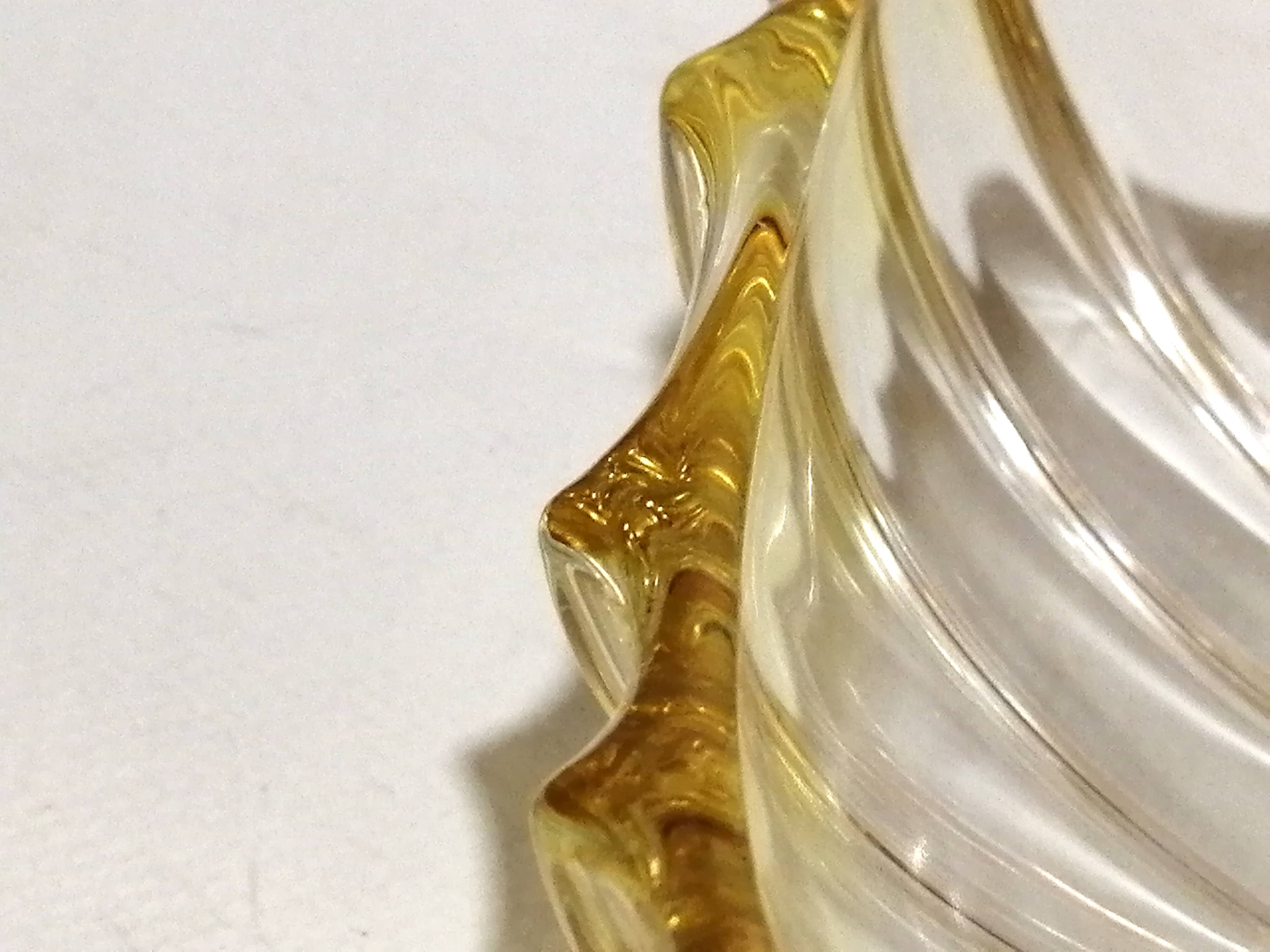 Art deco glass square salad