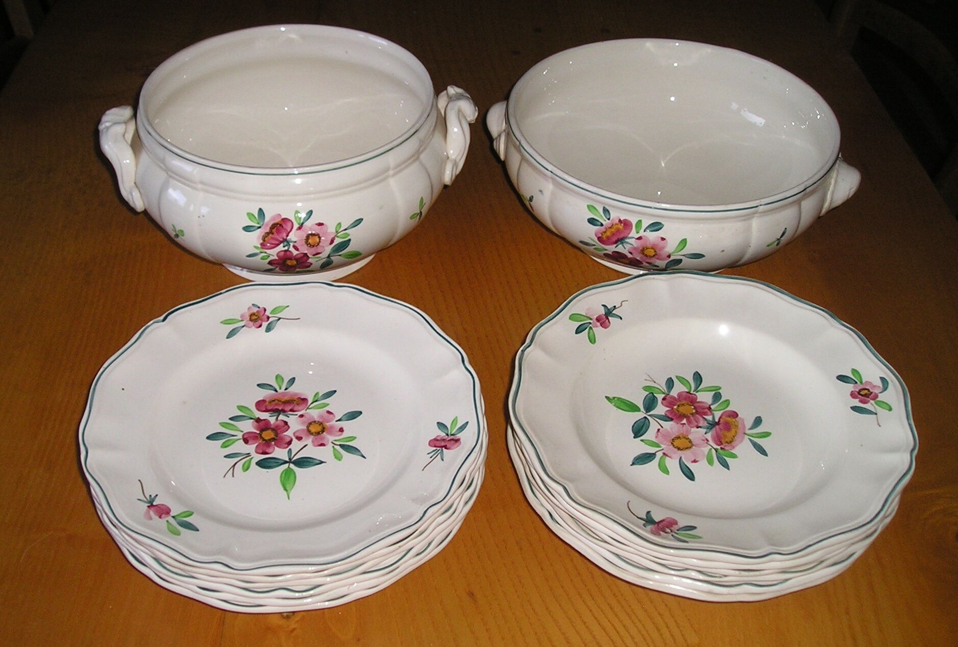Table service 6 people Sarreguemines model "amazonas" 14 pieces