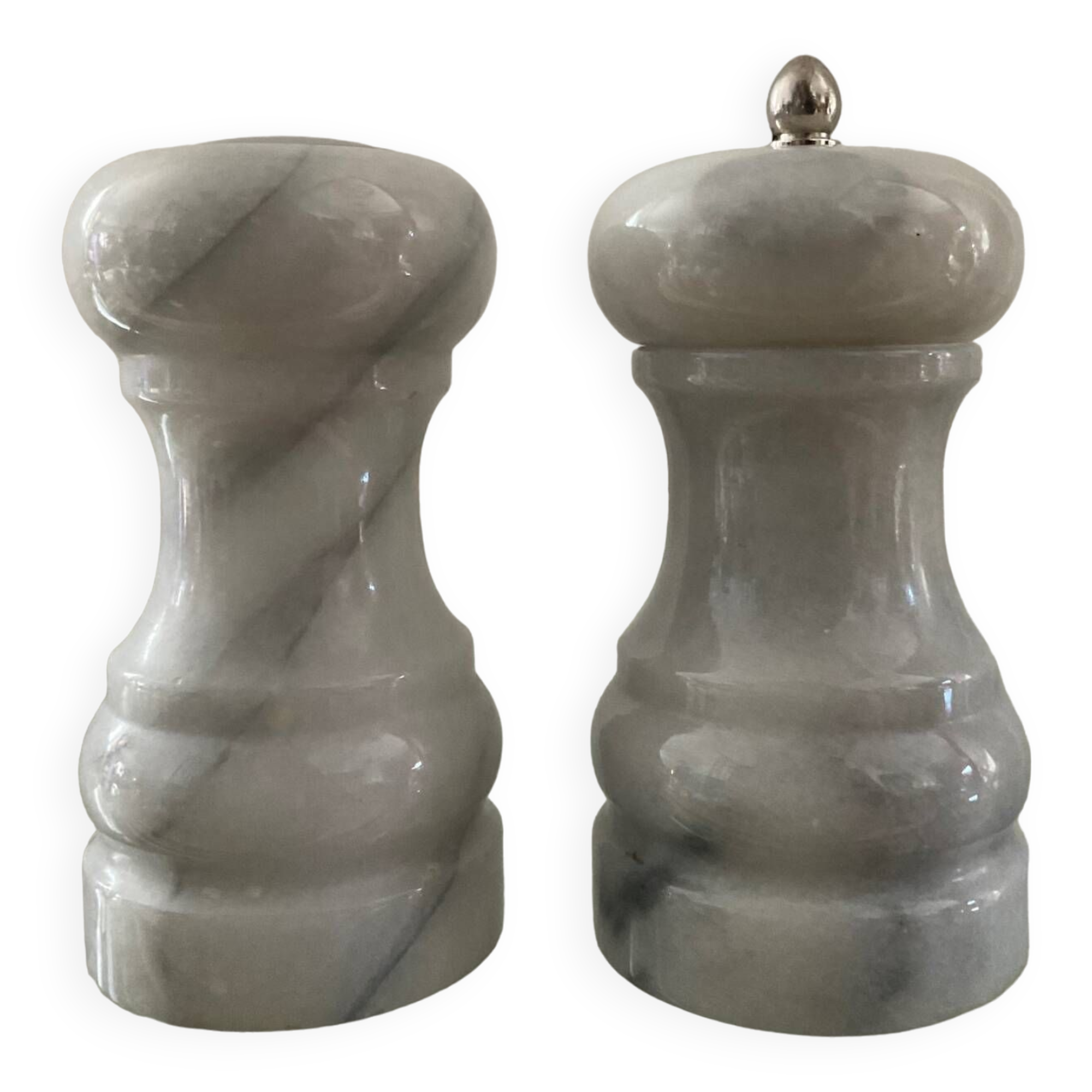 Set moulin à poivre et salière en marbre blanc