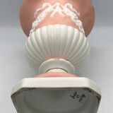 Medici VASE in enamelled earthenware with floral frieze decoration, signed and numbered