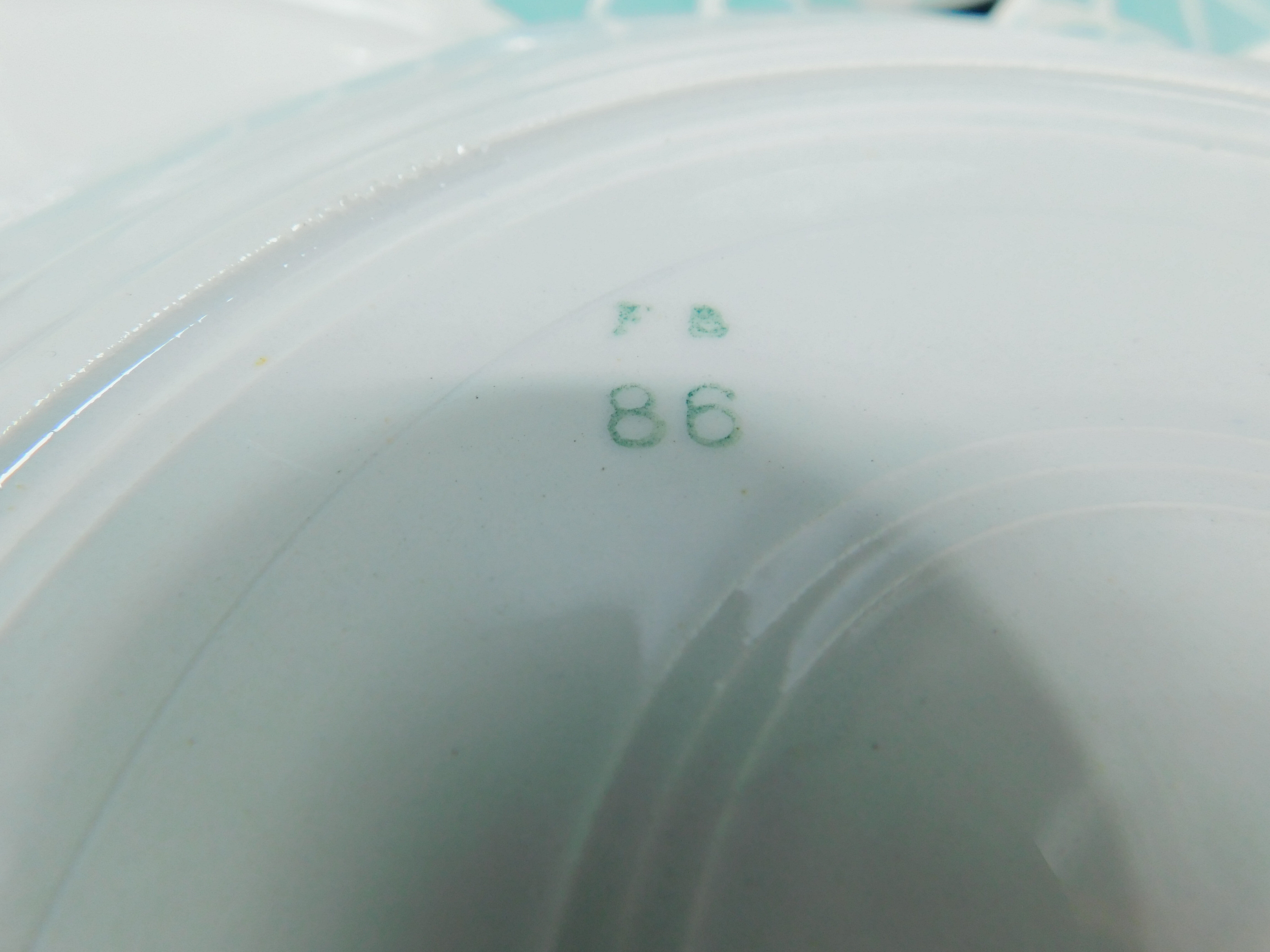 6 flat plates - Fenal Badonviller - Mint Green