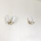 Pair wall lamp neo classic double golden 1960