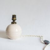 White crackled ceramic lamp base, 1930s