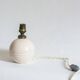 White crackled ceramic lamp base, 1930s