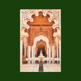 Drawing. paint. Arab mosque. Islamic art. Arabic art.