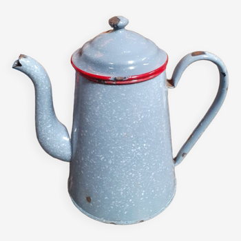 Cafetière émaillée grise