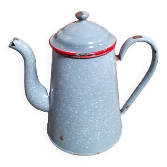 Cafetière émaillée grise