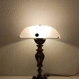 Empire style lamp circa 1950 and glass paste lampshade