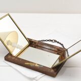 Antique Triptych Wall Mirror – Vintage 1940s Folding Dressing Table Mirror