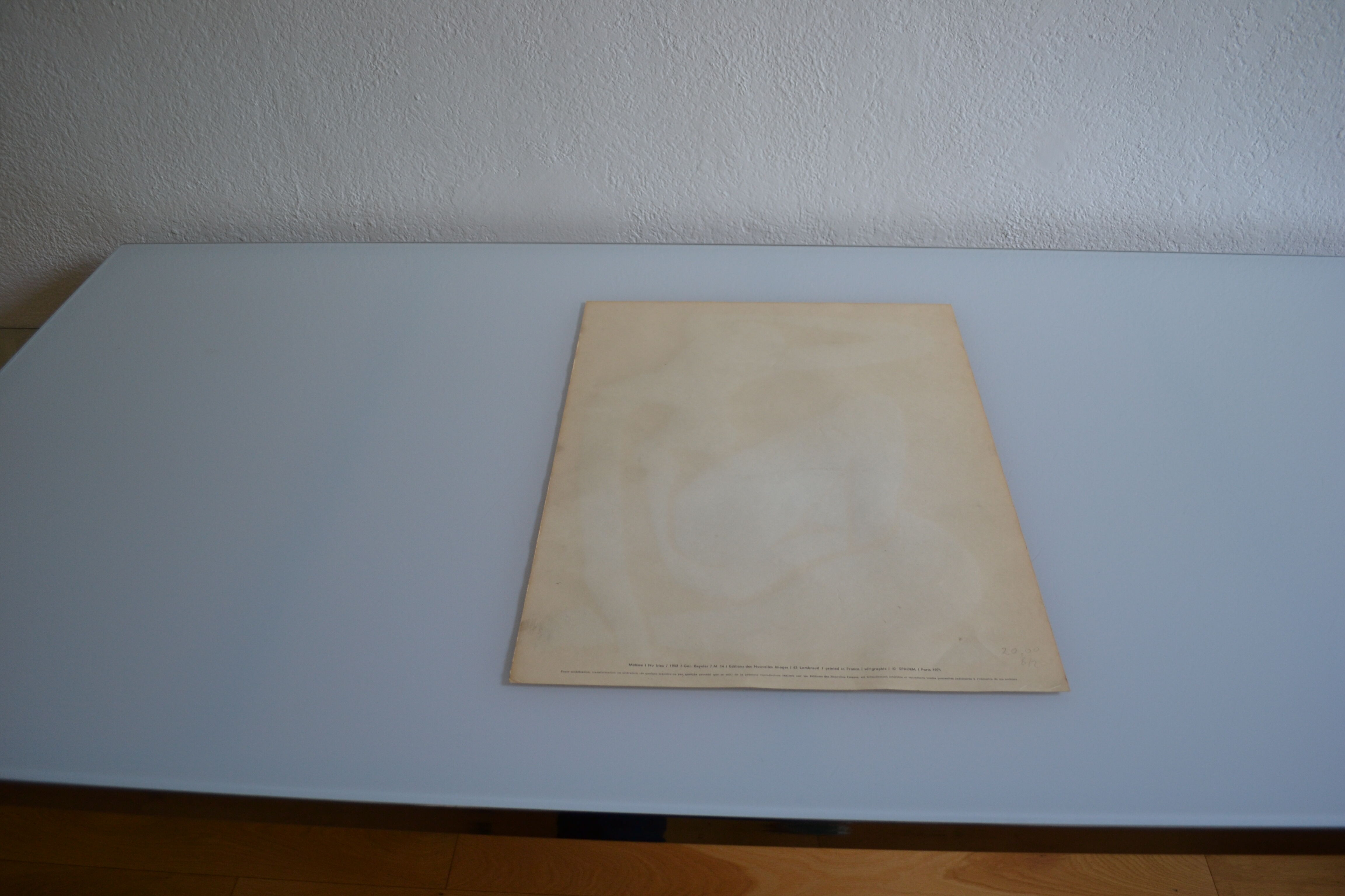 Matisse " nu bleu " 1952 screen print poster spadem 1971