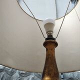 Gilded wooden floor lamp