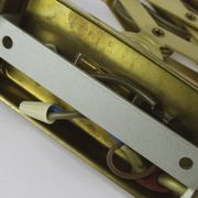 Original brass and metal scissors wall light by SIS Leuchten, Germany, 1950s.