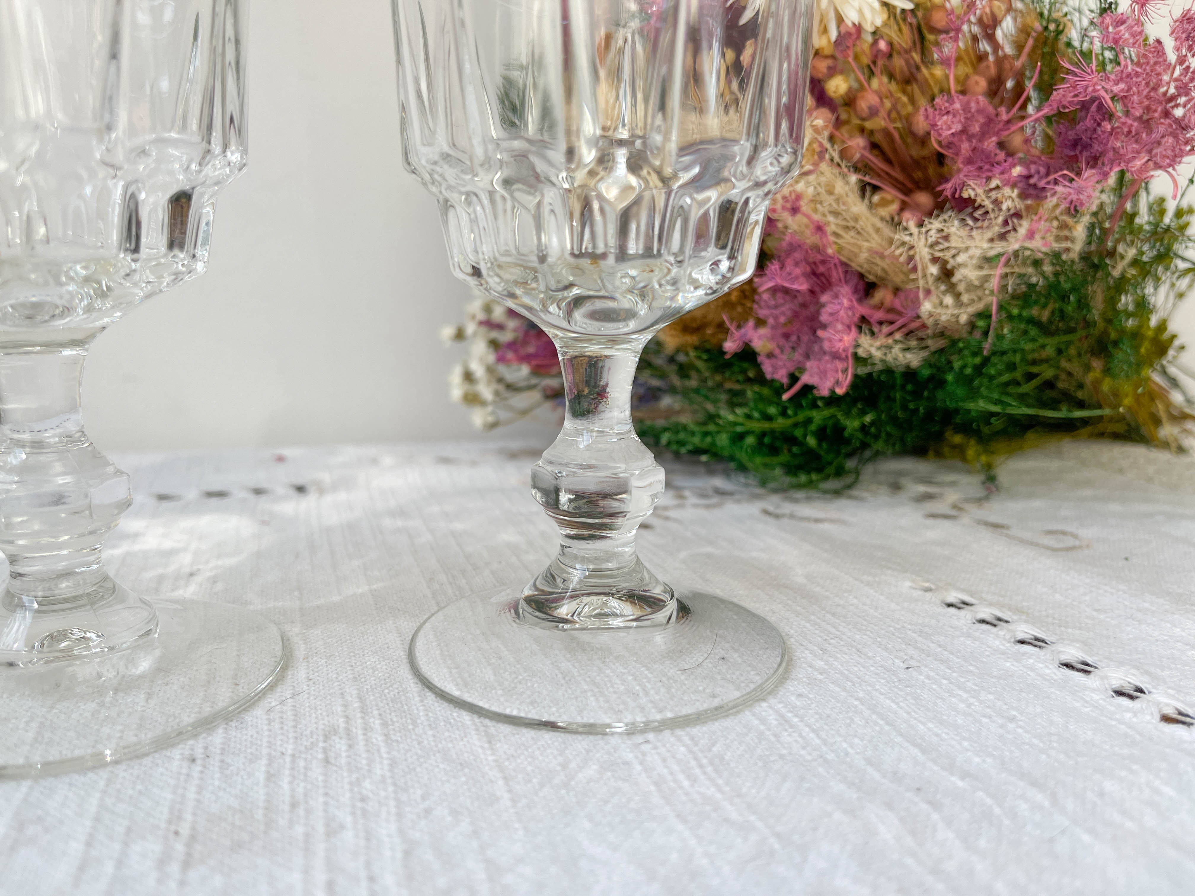 6 verres à vin rouge luminarc modèle lance, 1970 made in france