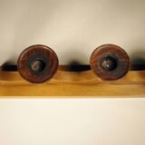 Wooden candlestick, vintage crafts