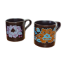 Set of 2 flowery Kiln Craft mugs