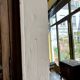 White wooden mirror 245 x 125 cm