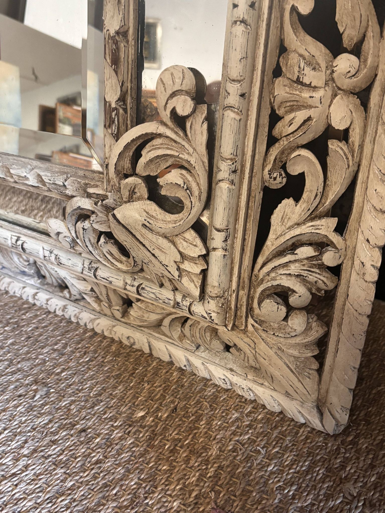 Patinated XIX century cloisonné mirror.