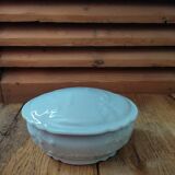 empty sugar bag in white porcelain pearl vintage antique pearl