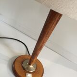 Chic wooden office lampe 1960