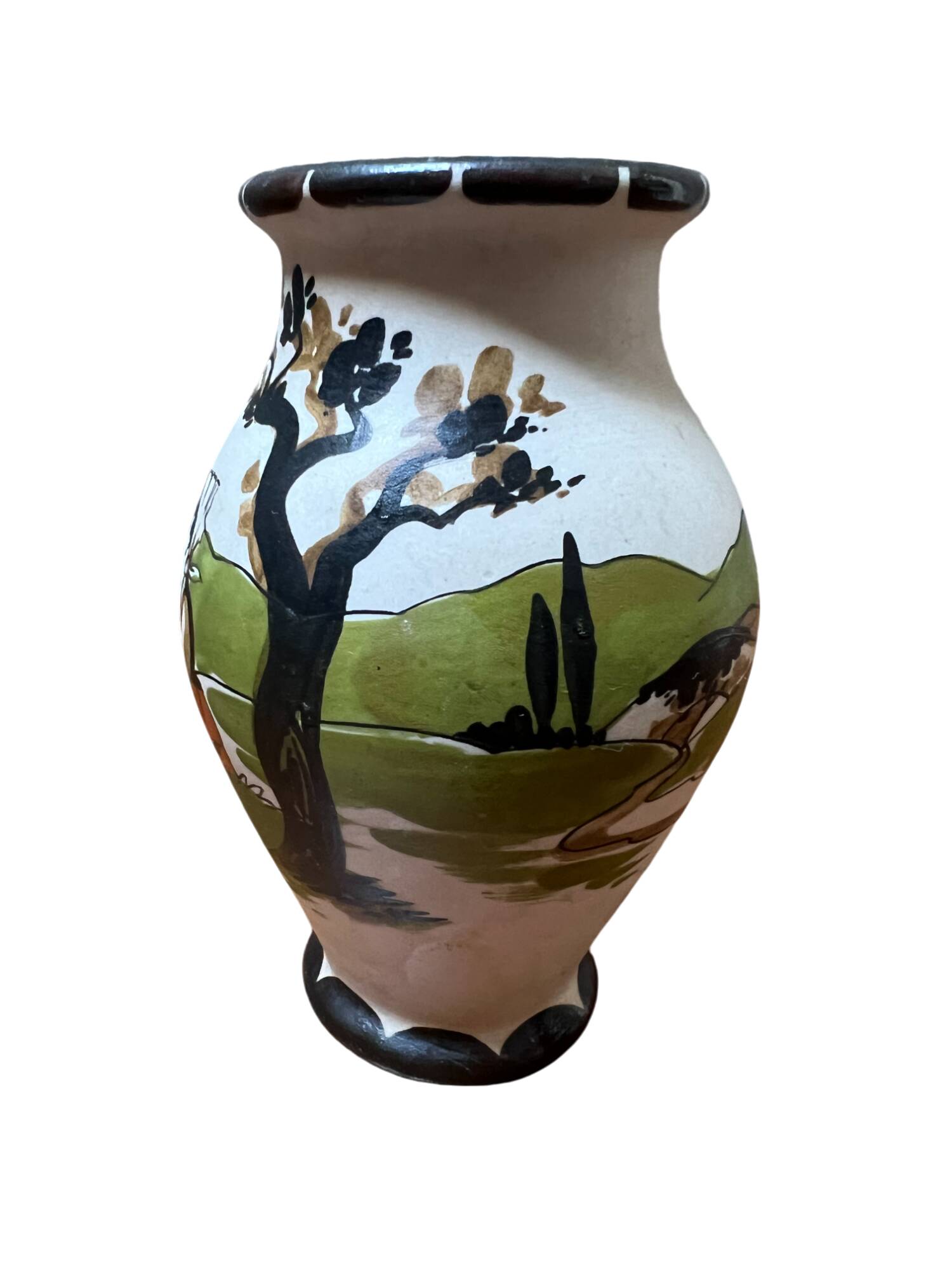 Set of two miniature stoneware vases signed Gaït