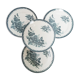 Set of 4 flat plates, iron earth, Société Amandinoise, Margot