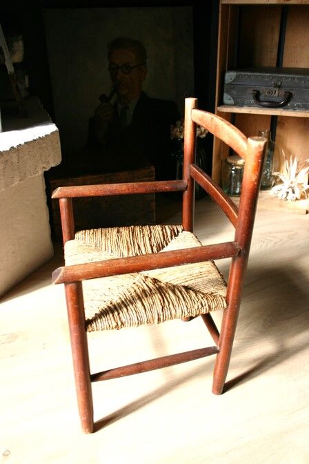 Antique children's mulched armchair