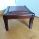 Repose pied bois et cuir