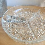 Service tray / servant in chiseled glass