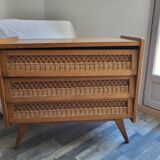Rattan chest of drawers