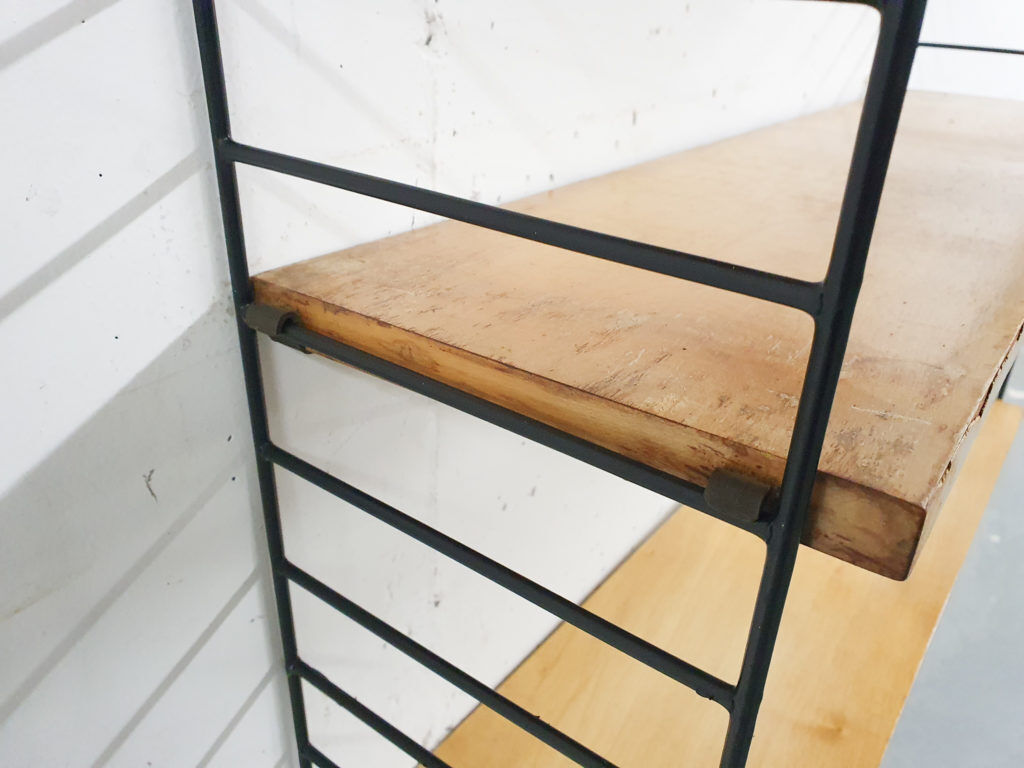 Vintage pinewood book shelves