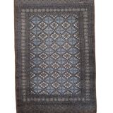 Light blue vintage oriental rug 215×137 cm