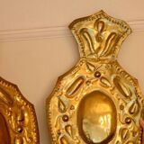 Appliques murales suédoises extra-larges en laiton de style baroque, datant du milieu du XXe siècle