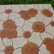Ceramic coffee table Vallauris "Sunflower" signed Barrois