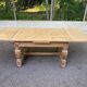 Art Deco monastery dining table, extendable, stripped in solid oak 230.